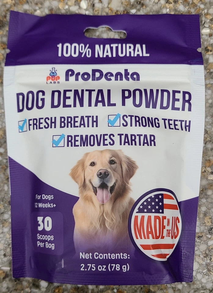 ProDenta All-Natural Dog Breath Freshener Powder | Dental Care Supplement for Dogs 2.75 oz